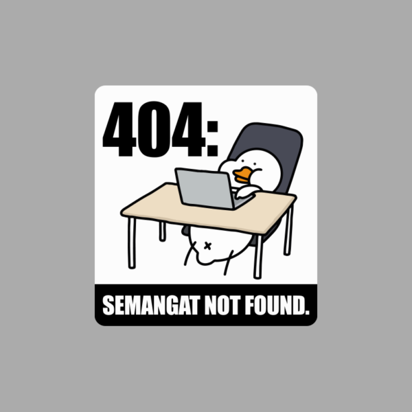 404 Semangat Not Found Sticker