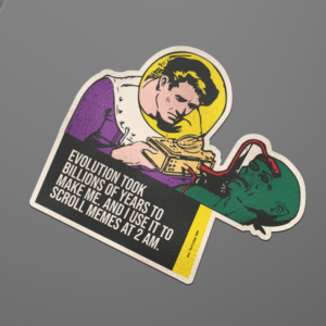Frame 20 Memes at 2 PM Sticker